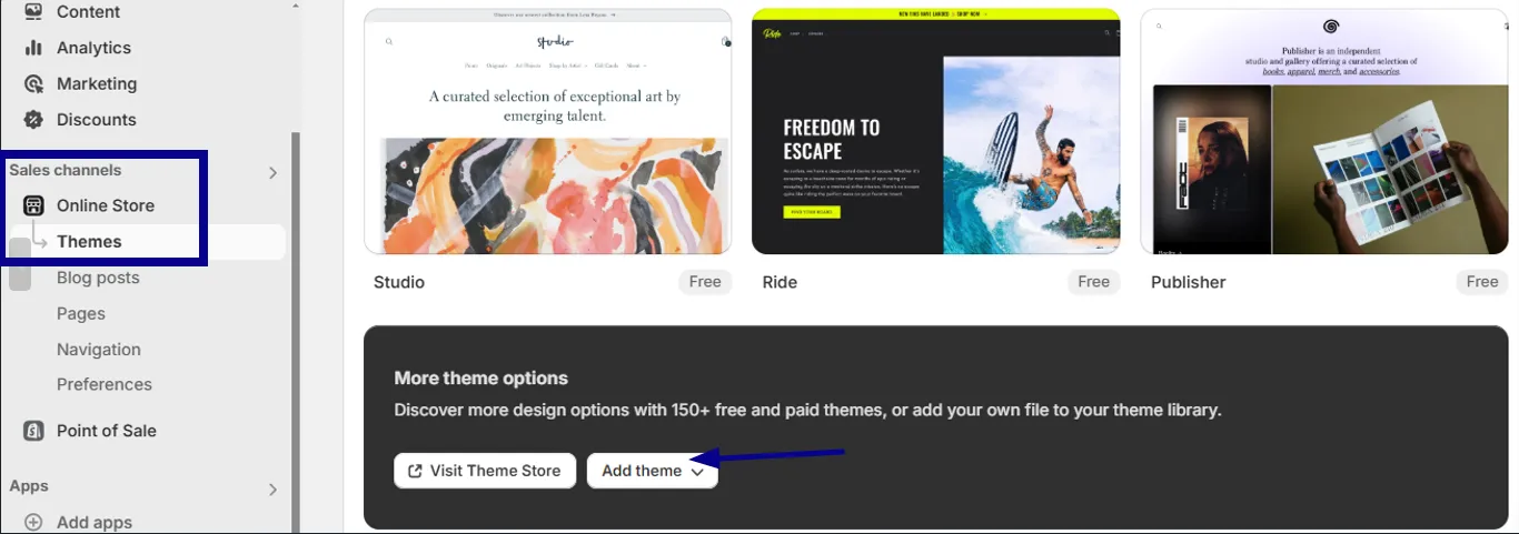 Step 1: Go to themes